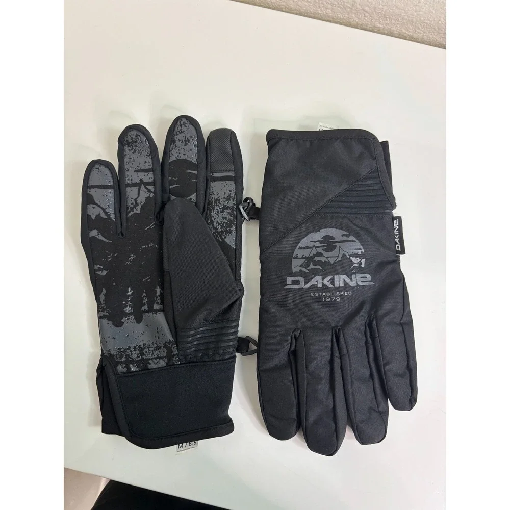 NWOT Dakine Men's Crossfire Lightweight Black Gloves M 8.5 Snowboard Ski Graphic